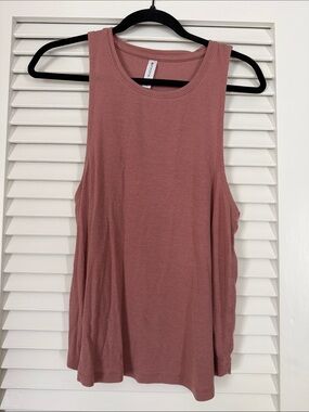 Athleta Renew Rib Tank Top Dusty Rose Pink Modal Blend Swing Tank XS